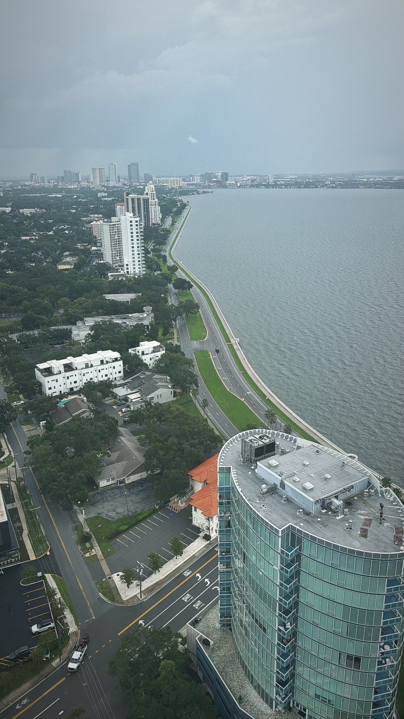 Tampa Bay skyline from a high-rise
